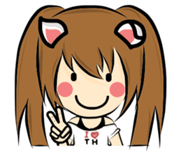 Cat ear Neneko. sticker #6834442