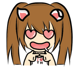 Cat ear Neneko. sticker #6834443