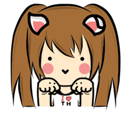 Cat ear Neneko. sticker #6834445