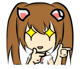 Cat ear Neneko. sticker #6834447