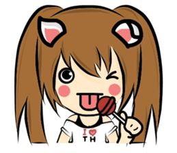 Cat ear Neneko. sticker #6834448