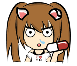 Cat ear Neneko. sticker #6834452