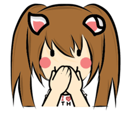 Cat ear Neneko. sticker #6834455