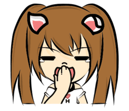 Cat ear Neneko. sticker #6834456