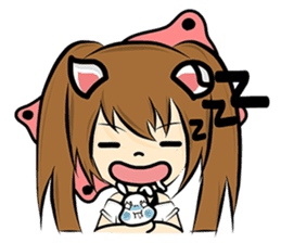 Cat ear Neneko. sticker #6834457