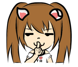 Cat ear Neneko. sticker #6834458