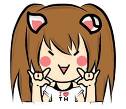 Cat ear Neneko. sticker #6834460