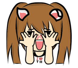 Cat ear Neneko. sticker #6834464