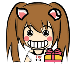 Cat ear Neneko. sticker #6834467