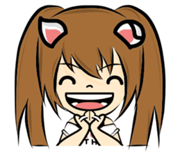 Cat ear Neneko. sticker #6834470