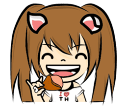 Cat ear Neneko. sticker #6834471