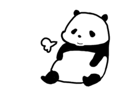 The sleeping is eating panda sticker #6835201