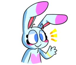 Rabbit and horse ish animal stickers sticker #6837592