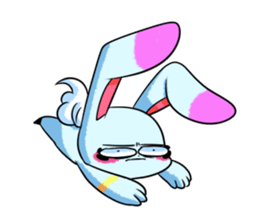 Rabbit and horse ish animal stickers sticker #6837598