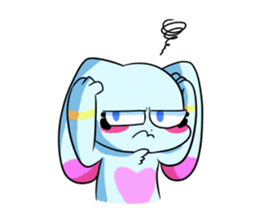 Rabbit and horse ish animal stickers sticker #6837599