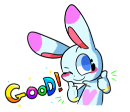 Rabbit and horse ish animal stickers sticker #6837604