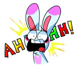 Rabbit and horse ish animal stickers sticker #6837608