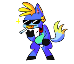 Rabbit and horse ish animal stickers sticker #6837619