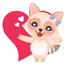 Lovely Raccoon Family sticker #6839246