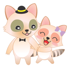 Lovely Raccoon Family sticker #6839247