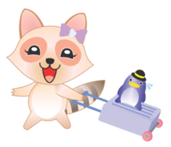 Lovely Raccoon Family sticker #6839257