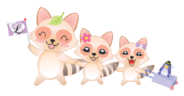 Lovely Raccoon Family sticker #6839264
