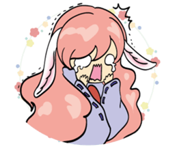 A fox and rabbit sticker #6839598