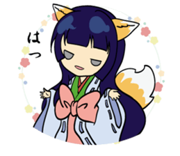 A fox and rabbit sticker #6839599