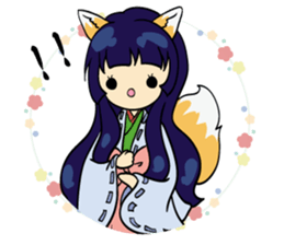 A fox and rabbit sticker #6839605