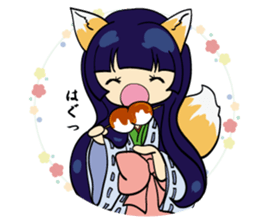 A fox and rabbit sticker #6839613