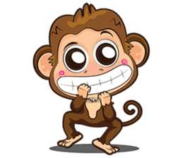 Jodd & Jaow: The little naughty monkey. sticker #6839907