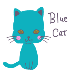 BLUE CAT , FUNNY DOG .