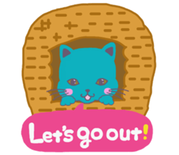 BLUE CAT , FUNNY DOG . sticker #6841673