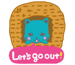 BLUE CAT , FUNNY DOG . sticker #6841673