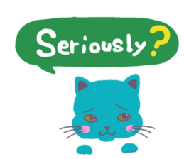 BLUE CAT , FUNNY DOG . sticker #6841674