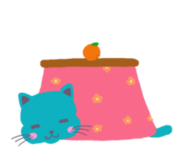 BLUE CAT , FUNNY DOG . sticker #6841675