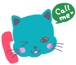 BLUE CAT , FUNNY DOG . sticker #6841676