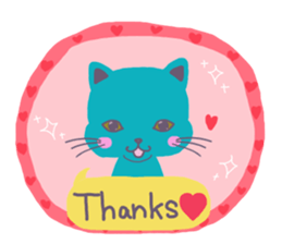 BLUE CAT , FUNNY DOG . sticker #6841677