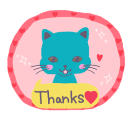 BLUE CAT , FUNNY DOG . sticker #6841677