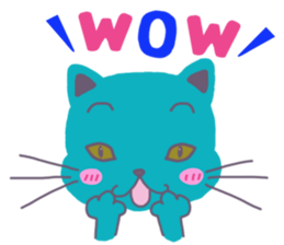 BLUE CAT , FUNNY DOG . sticker #6841679