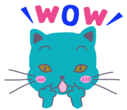 BLUE CAT , FUNNY DOG . sticker #6841679