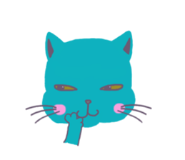 BLUE CAT , FUNNY DOG . sticker #6841681