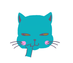 BLUE CAT , FUNNY DOG . sticker #6841681