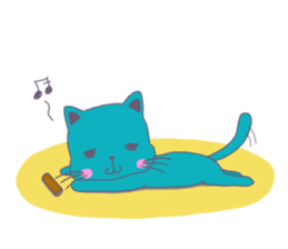 BLUE CAT , FUNNY DOG . sticker #6841686