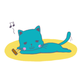 BLUE CAT , FUNNY DOG . sticker #6841686