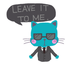 BLUE CAT , FUNNY DOG . sticker #6841689