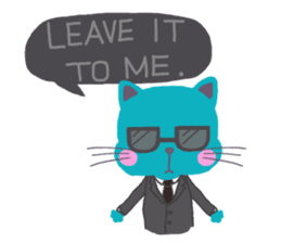 BLUE CAT , FUNNY DOG . sticker #6841689