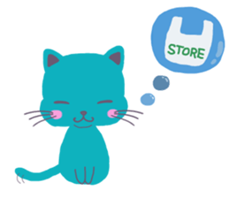 BLUE CAT , FUNNY DOG . sticker #6841690