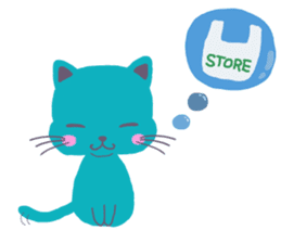 BLUE CAT , FUNNY DOG . sticker #6841690