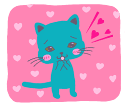 BLUE CAT , FUNNY DOG . sticker #6841691